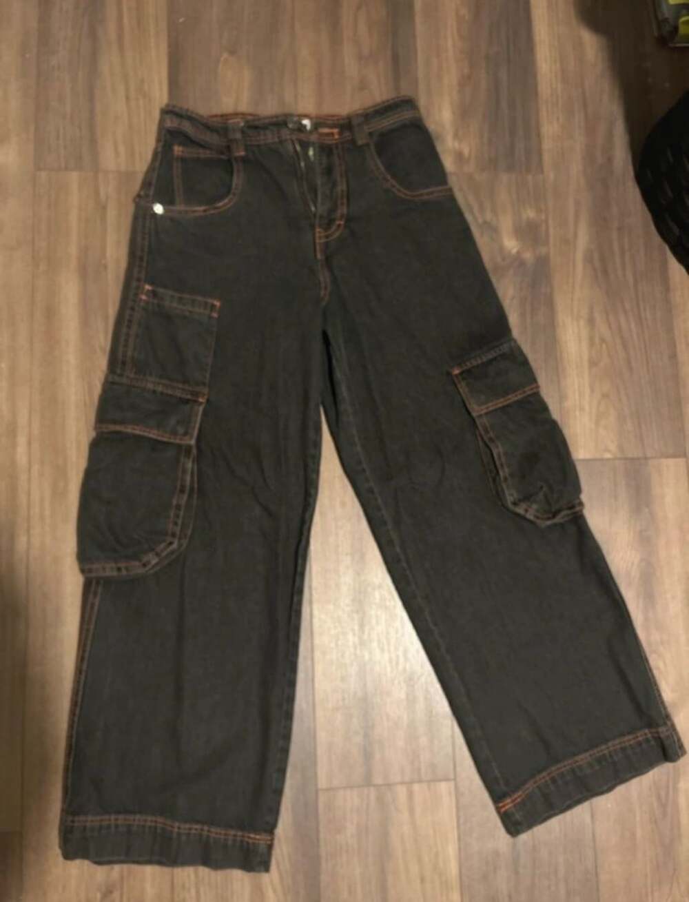 A.LAB Mega Overheat Grey Cargo Denim Jeans
